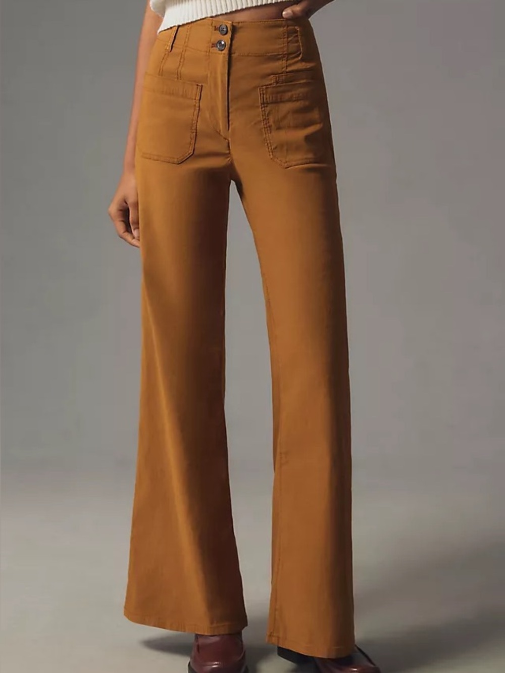 Anthropologie Maeve Junie High Rise Wide Leg Flare Pants Trousers | Size 29